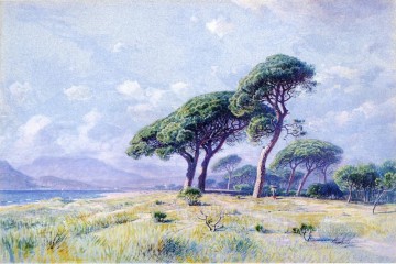 William Stanley Haseltine Painting - Cannes scenery Luminism William Stanley Haseltine